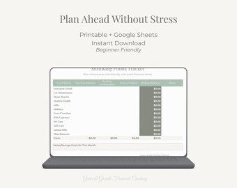Simple Sinking Funds Tracker | Google Sheets & Printable (PDF)