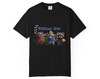 Raccoon Illustration T-Shirt | Cute Wildlife Shirt, Forest Animal Tee