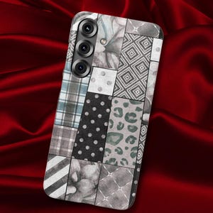 Y2K Patchwork Phone Case | Plaid, Polka Dot, Leopard & Floral for iPhone and Samsung