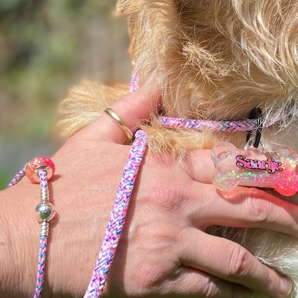 Halsband, passende armband en kraal