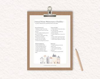 Annual Home Maintenance Checklist