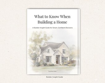 Preguntas para hacer al comprar o construir una casa / Guía de preguntas para compradores / Fotos PDF imprimibles