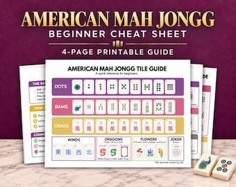 American Mahjong Cheat Sheet PDF imprimable : Guide du Mah Jongg pour débutant, règles de Charleston et du Joker