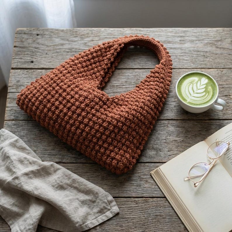 Crochet Bag Pattern PDF + Video Tutorial, Beginner Friendly Crochet ...