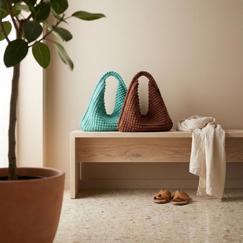 Crochet Bag Pattern PDF + Video Tutorial, Beginner Friendly Crochet ...