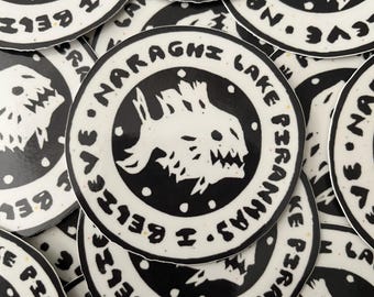 Naraghi Lake Piranhas I Believe 3” sticker