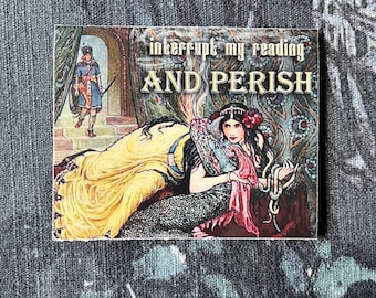 Interrupt My Reading and Perish 3” Dragon Sticker