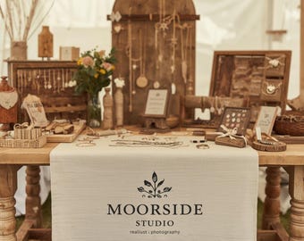 Custom Logo Table Runner Bundle | Craft Stall Branding | Market Display Business Signage