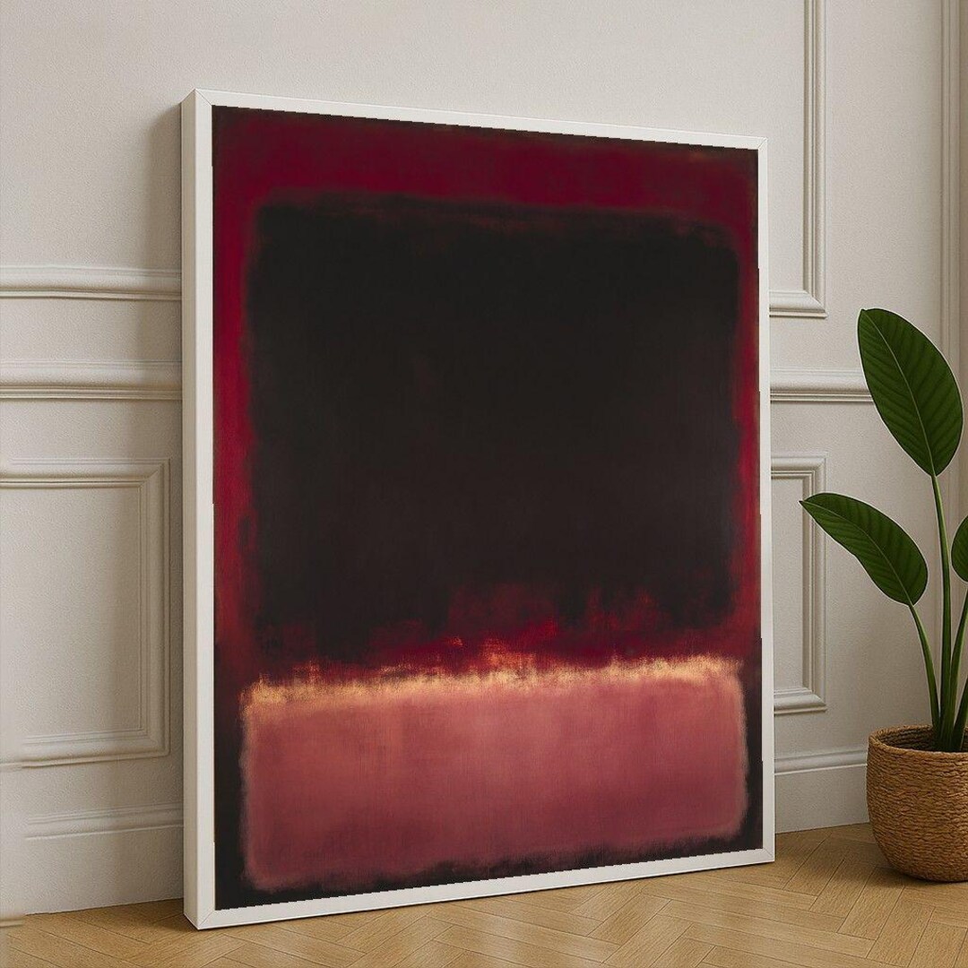 Mark Rothko Deep Color Fields Mark Rothko Deep Burgundy Canvas Wall Art, Abstract Color Field Art ...