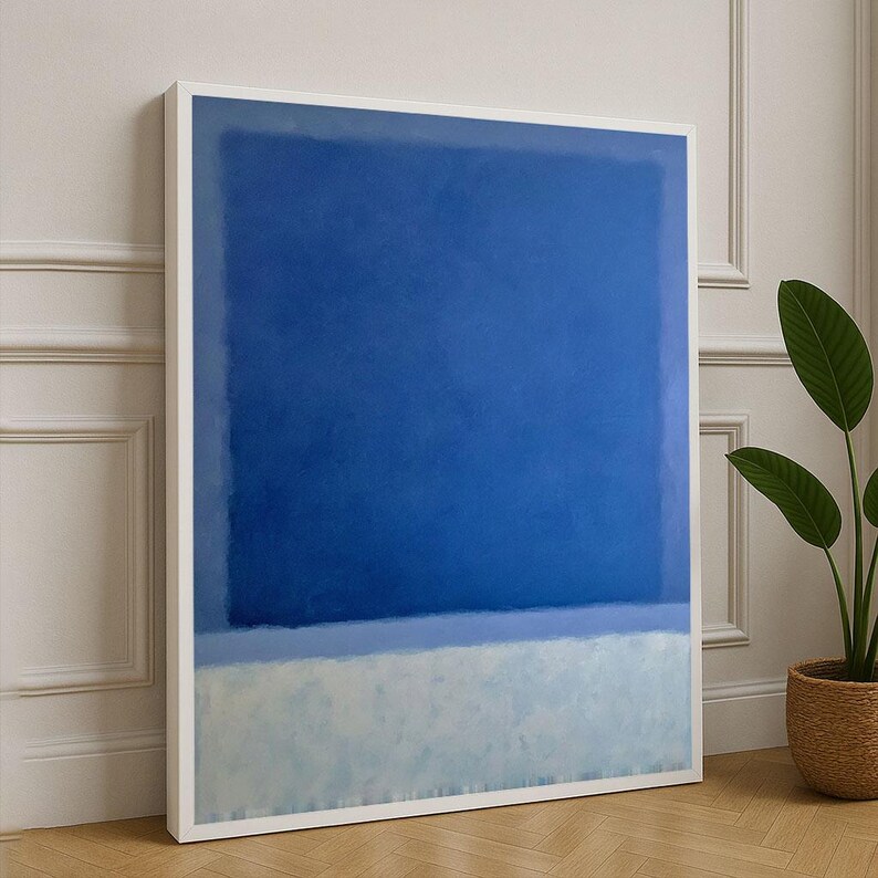 Mark Rothko Blue Abstract Canvas Print, Modern Living Room Decor - Etsy