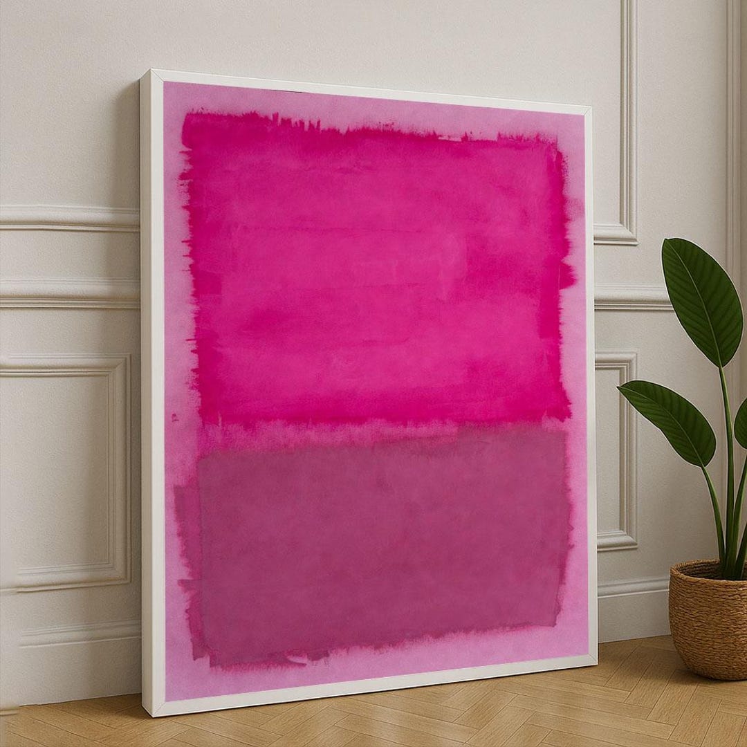 Mark Rothko Style Canvas Print: Bright Pink Magenta Statement Art - Etsy