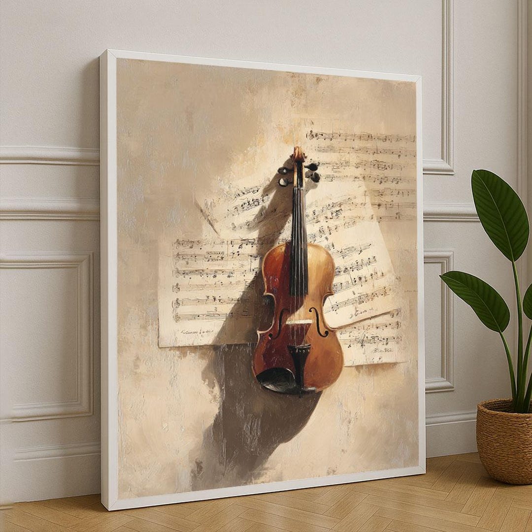 Violin Sheet Music Canvas Classical Art Print - Etsy