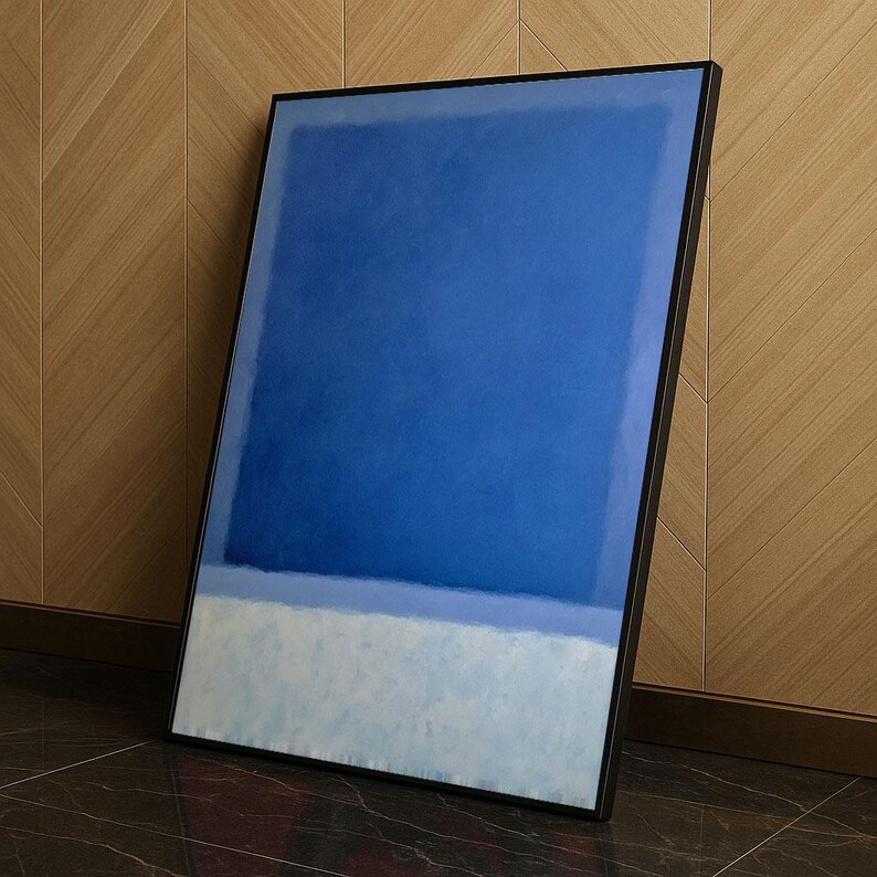 Mark Rothko Blue Abstract Canvas Print, Modern Living Room Decor - Etsy