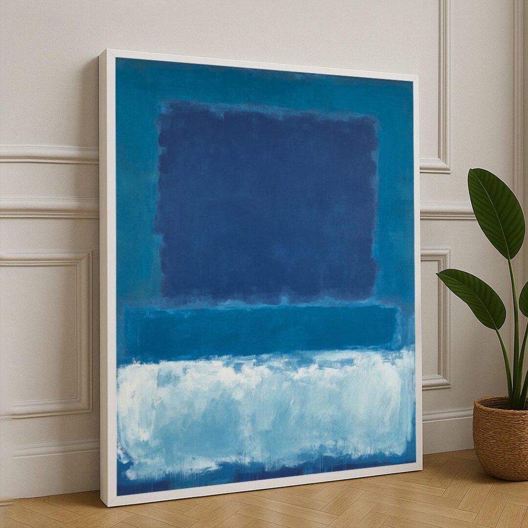 Mark Rothko Style Canvas Print: Deep Blue Teal Modern Art - Etsy