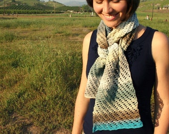 Crochet Lace Scarf - Tunisian Crochet