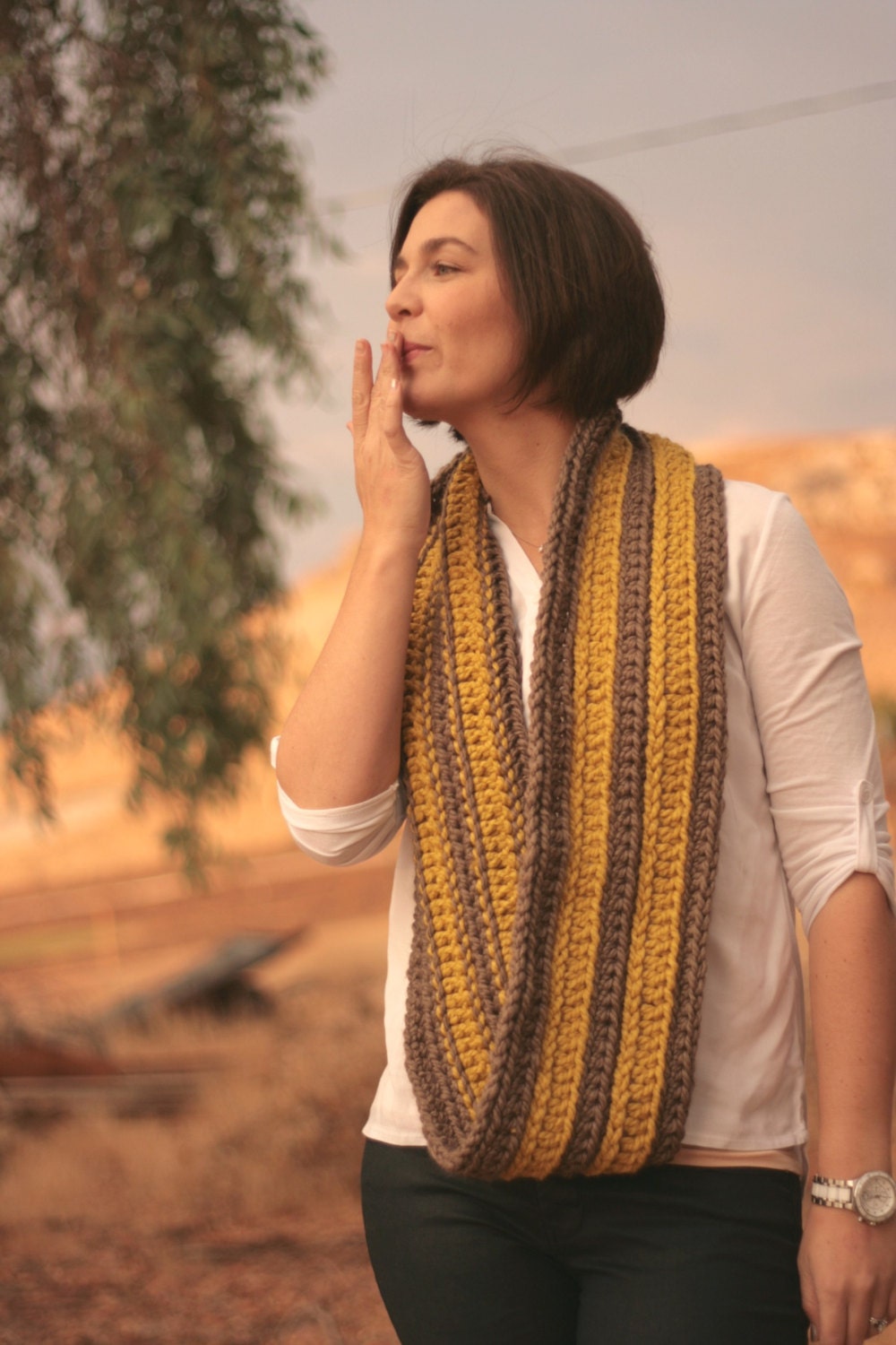 Crochet Pattern - Chunky Infinity Scarf - World Traveler Scarf Crochet ...