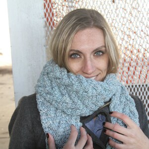 Tunisian Crochet Pattern Cable Scarf Icelandic Cable Scarf image 5