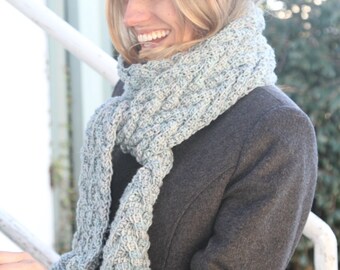 Tunisian Crochet Pattern - Icelandic Cable Scarf