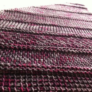 3 Tunisian Crochet Patterns Bias Sampler Shawl, Lace Summer Scarf, Icelandic Cable Scarf image 2