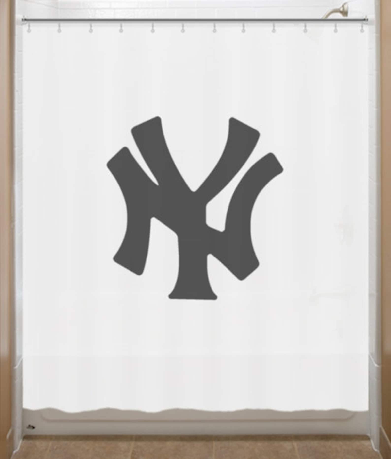 Baseball Shower Curtain New York Yankees bathroom decor bath Etsy