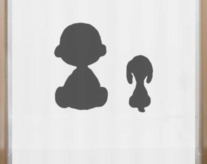 Snoopy Shower Curtain Charlie Brown Peanuts bathroom decor Etsy