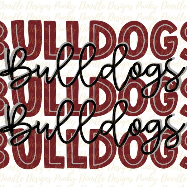 Bulldogs Sublimatie Ontwerpt Downloads, Herfst, Voetbal, Sport Team, Voetbal Seizoen, MSU, Mississippi State PNG, Instant Download, Digitaal