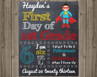 First Day of School Sign - Last Day of School Sign - Printable 8x10 First Day of School Photo Prop