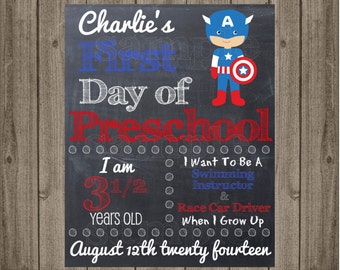 First Day of School Sign - Last Day of School Sign - Printable 8x10 First Day of School Photo Prop