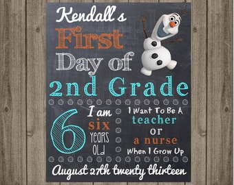 First Day of School Sign - Last Day of School Sign - Printable 8x10 First Day of School Photo Prop