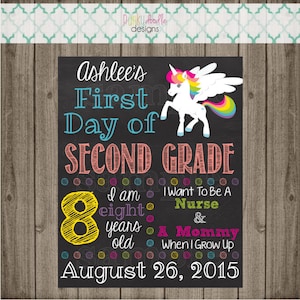 First Day of School Sign - Last Day of School Sign - Printable 8x10 First Day of School Photo Prop
