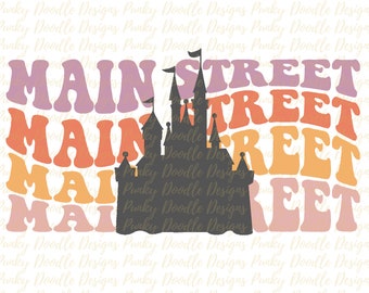 Main Street Png | Castle Png | Retro Png | Main Street Castle Sublimation | Main Street Castle Png | Digital Download | Instant Download Png