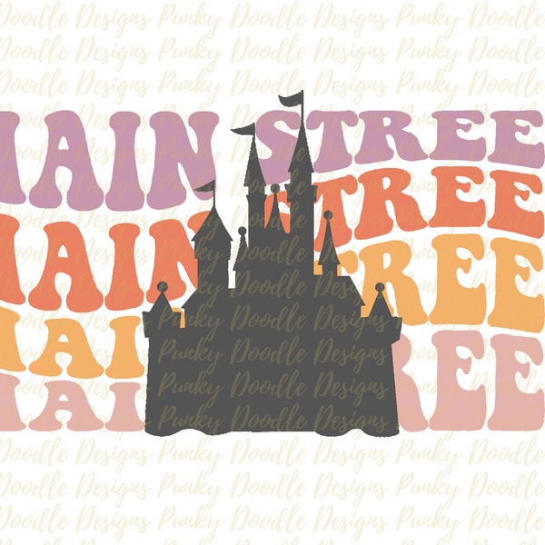 Main Street Png | Castle Png | Retro Png | Main Street Castle Sublimation | Main Street Castle Png | Digital Download | Instant Download Png