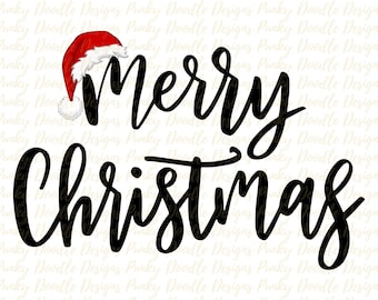 Merry Christmas Sublimation~Christmas Santa Hat Sublimation~Vakantie Sublimatie~Sublimatie Design~Sublimatie Designs~Digital Download~PNG
