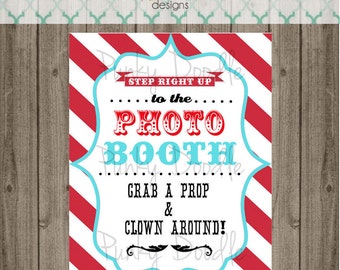Carnival Party Sign - Circus Party Sign - Circus Photo Booth Sign - Carnival Photo Booth Sign