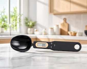 Electronic Measuring Spoon 500g/0.1g | Removable Digital Kitchen Scale | Precision Measurer for Coffee, Spices, and Additives | Black or White