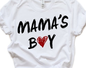 I love my Mama Boy Mamas Boy Mom Valentines Day Mom of Boys Tee Shirt Heart PNG Sublimation DTG printing digital svg jpg dxf cricut cut file