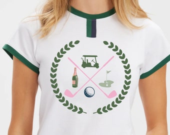 Golf Logo PNG, Social Club Clipart Cart Girl Trendy Preppy Golf Shirt Cart Cocktail Club SVG Golf Summer design Bachelorette Party