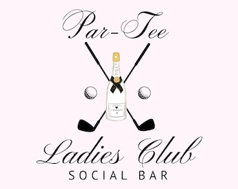 Golf Party Par Tee PNG, Ladies Club, Social Club Clipart Cart Girl Trendy Preppy Golf Cart Cocktail Club SVG Golf Bachelorette Party