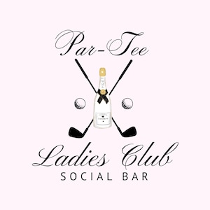 Golf Party Par Tee PNG, Dames Club, Sociale Club Clipart Winkelwagen Meisje Trendy Preppy Golfkar Cocktail Club SVG Golf Vrijgezellenfeest