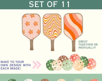 Pickleball Paddles SVG Set Watercolor Set Digital JPG Social Club  and Pickleball Gift Shirt Bachelorette Seamless Pattern Party Invitation
