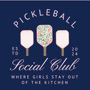 Pickleball PNG Social Club camicia addio al nubilato pagaie PNG Set digitale JPG Preppy e Pickleball regalo ShirtParty Custom Bridal Party Bride