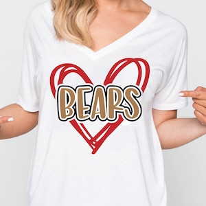 Bears SVG Digital Download Cut File Sticker Football Soccer Team Basketball Baseball Mascot PNG  Track  School Mom Cricut Silhouette Iron On