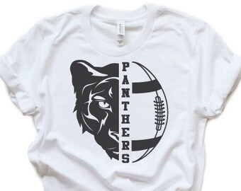 Panther SVG Football SVG Panthers T-Shirt Design Mascot Tailgate Grunge Mom Shirt Fall Friday Night Lights Cricut Cut Files Silhouette Cut