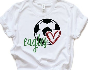Adler Fußball SVG Club Heckklappe Sport Mom Shirt Herbst FBC Club Fußball College Adler Maskottchen Team Spirit Adler Fußball Tshirt Vinyl Clipart