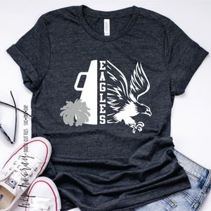 Eagles Cheer Football BasketBall SVG Cheerleading Coach Mom Shirt Fall Friday Night Lights  Mascot Team Spirit Eagle tshirt vinyl clipart
