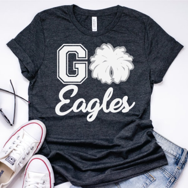 Eagles Cheer Football BasketBall SVG Cheerleading Coach Mom Shirt Fall Friday Night Lights  Mascot Team Spirit Eagle tshirt vinyl clipart