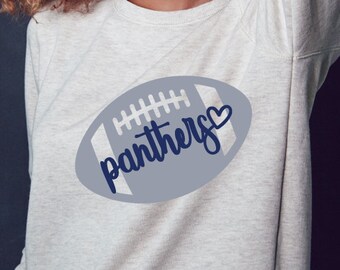 Panther Football SVG Panthers T-Shirt Design Mascot Tailgate Grunge Mom Shirt Fall Friday Night Lights Cricut Cut Files Silhouette Cut