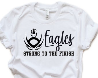 Eagles SVG Strong Football Grunge SVG Eagle Fall School Friday Night T-shirt Design Football Mom Shirt Cricut Cut Files Silhouette Iron On