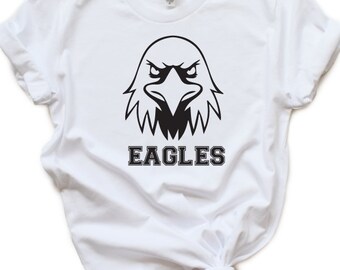 Eagles SVG Football Soccer SVG Eagle T-Shirt Design Mascot Tailgate Grunge Mom Shirt  Friday Night Lights Cricut Cut Files Silhouette School