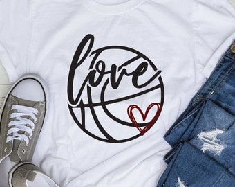 Basketball SVG Court Mom shirt Handwritten Script March Madness Baller Lady Ball Team Iron Tee shirt Silhouette Studio Vinyl Cut Cricut